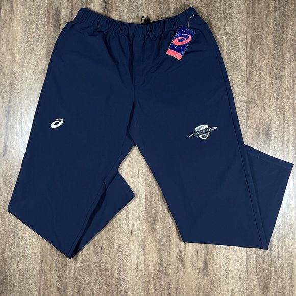 ASICS Other - New Asics Calvary Warriors Woven Track Bottom With Pockets Men's Large Navy